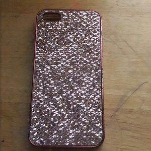 iPhone 5 SE Rose Gold Glitter Case